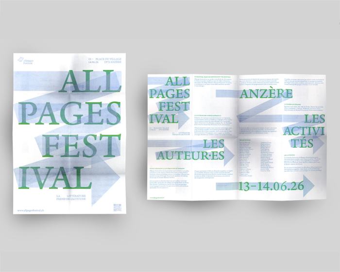 Arthur Sapin, affiche pour le festival de littérature Allpages
